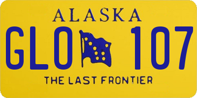 AK license plate GLO107