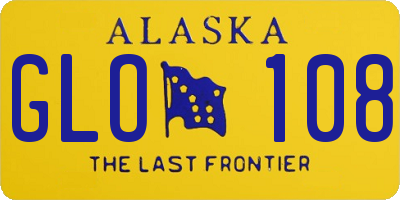 AK license plate GLO108
