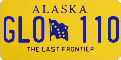 AK license plate GLO110