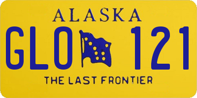 AK license plate GLO121