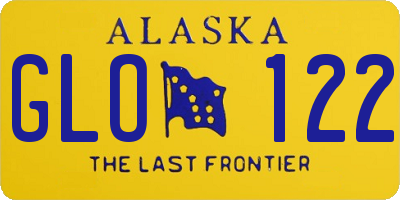 AK license plate GLO122