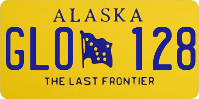 AK license plate GLO128