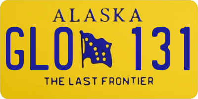 AK license plate GLO131