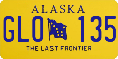 AK license plate GLO135