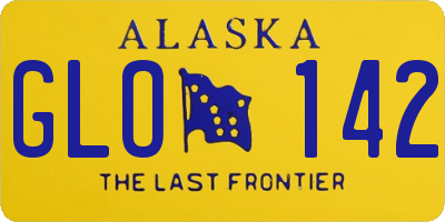 AK license plate GLO142