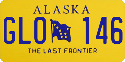 AK license plate GLO146