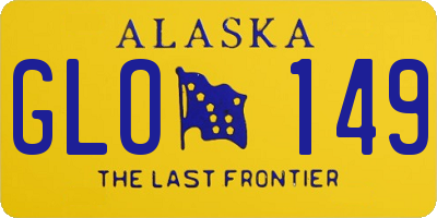 AK license plate GLO149