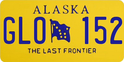 AK license plate GLO152