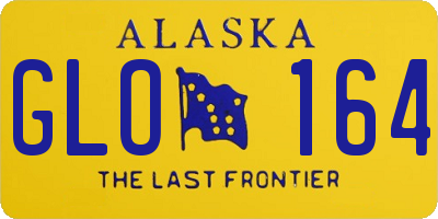 AK license plate GLO164