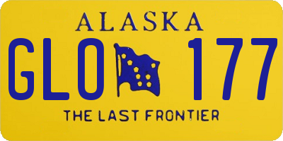 AK license plate GLO177