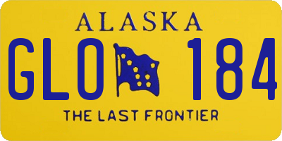 AK license plate GLO184