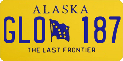 AK license plate GLO187