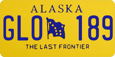 AK license plate GLO189