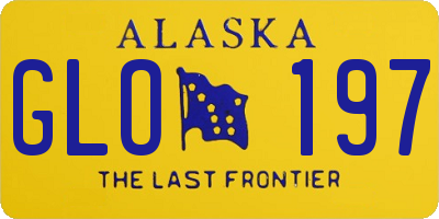 AK license plate GLO197