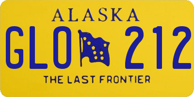 AK license plate GLO212