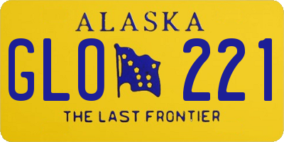 AK license plate GLO221