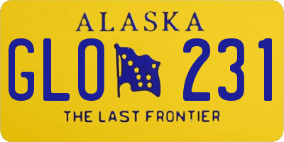 AK license plate GLO231