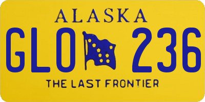 AK license plate GLO236