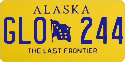 AK license plate GLO244