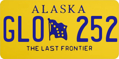 AK license plate GLO252