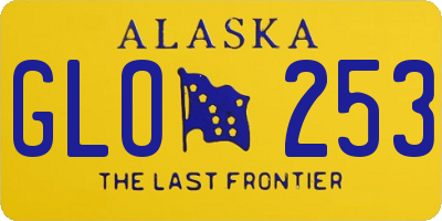 AK license plate GLO253