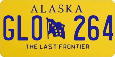 AK license plate GLO264