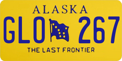 AK license plate GLO267
