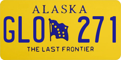 AK license plate GLO271
