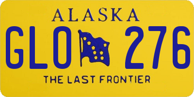 AK license plate GLO276