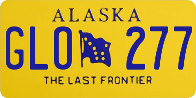 AK license plate GLO277