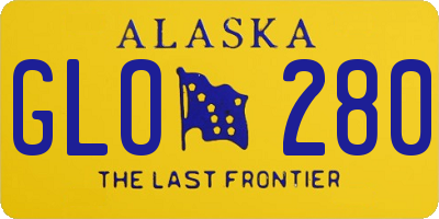 AK license plate GLO280