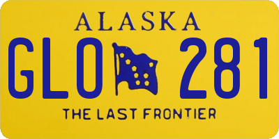 AK license plate GLO281