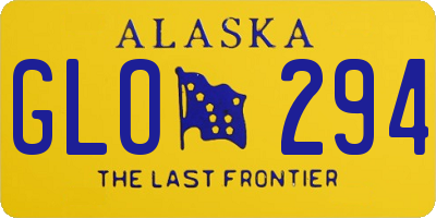 AK license plate GLO294