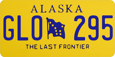 AK license plate GLO295