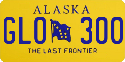 AK license plate GLO300