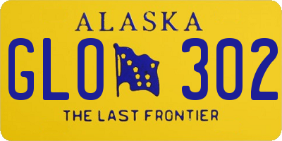 AK license plate GLO302