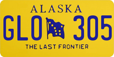 AK license plate GLO305