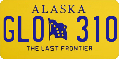 AK license plate GLO310