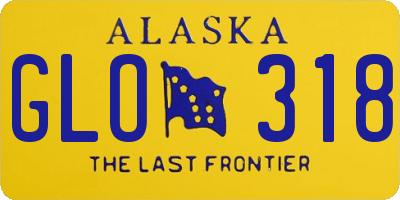 AK license plate GLO318
