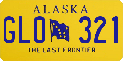 AK license plate GLO321