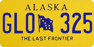 AK license plate GLO325