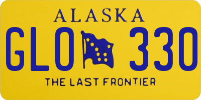 AK license plate GLO330