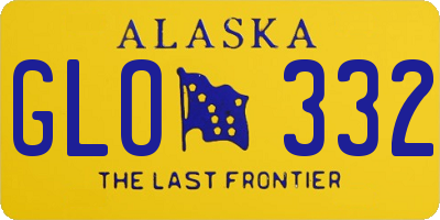 AK license plate GLO332