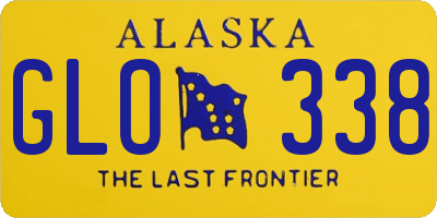 AK license plate GLO338