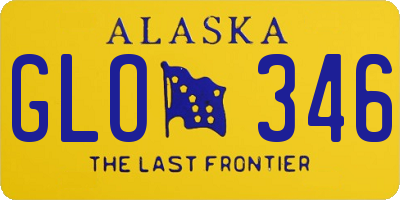 AK license plate GLO346