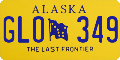 AK license plate GLO349