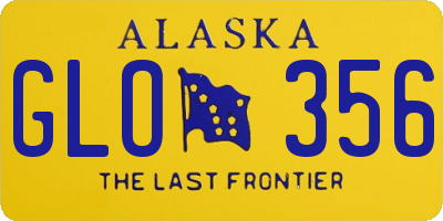 AK license plate GLO356