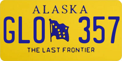 AK license plate GLO357