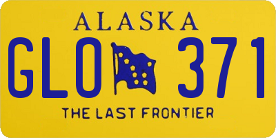 AK license plate GLO371