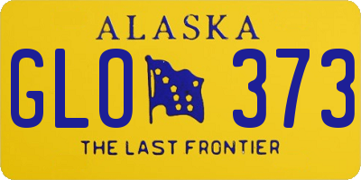 AK license plate GLO373